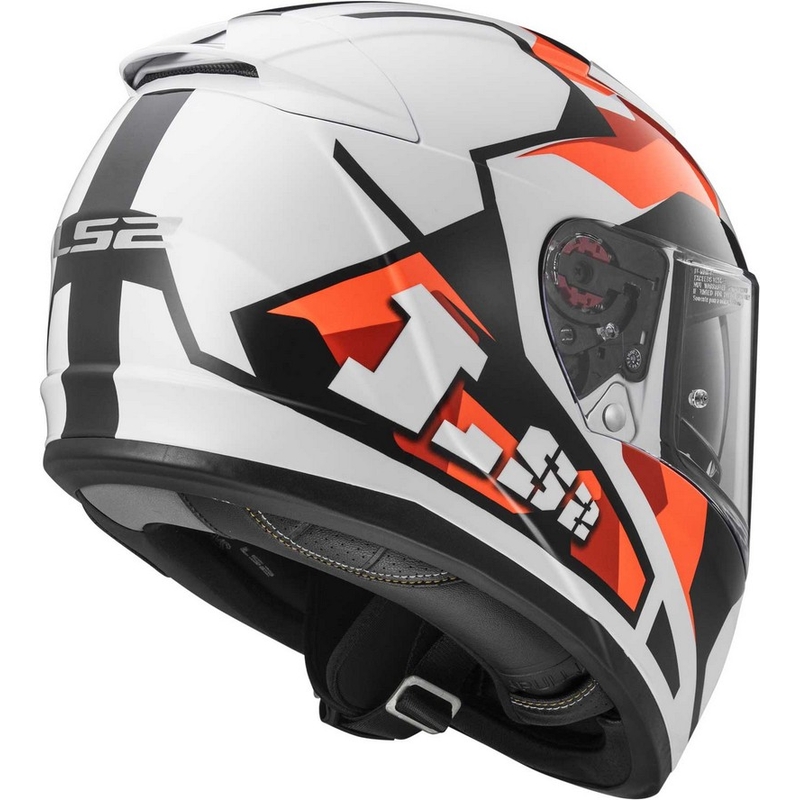 Kask LS2 FF390 Breaker Sergent biało-czerwono-pomarańczowy