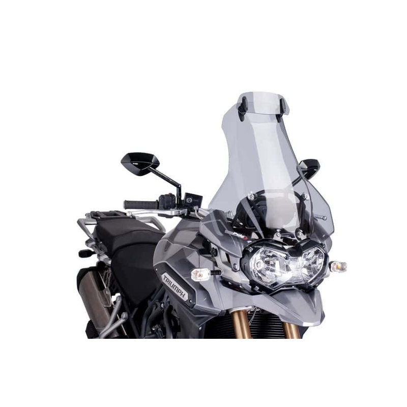 Windscreen PUIG TOURING WITH VISOR smoke for TRIUMPH Tiger 1200 Explorer / GT Explorer 2012-2015