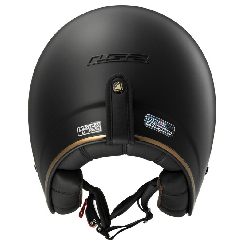 Otwarty kask motocyklowy LS2 OF583 Bobber Solid czarny matowy