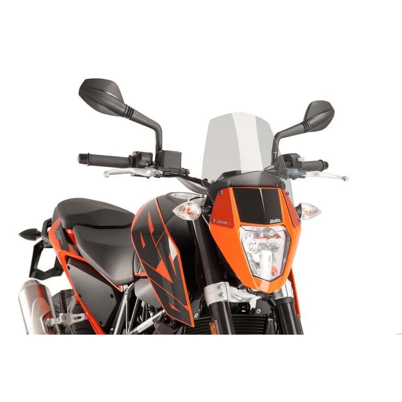 Windshield PUIG NEW GEN. SPORT smoke for KTM Duke 690 / R 2012-2019