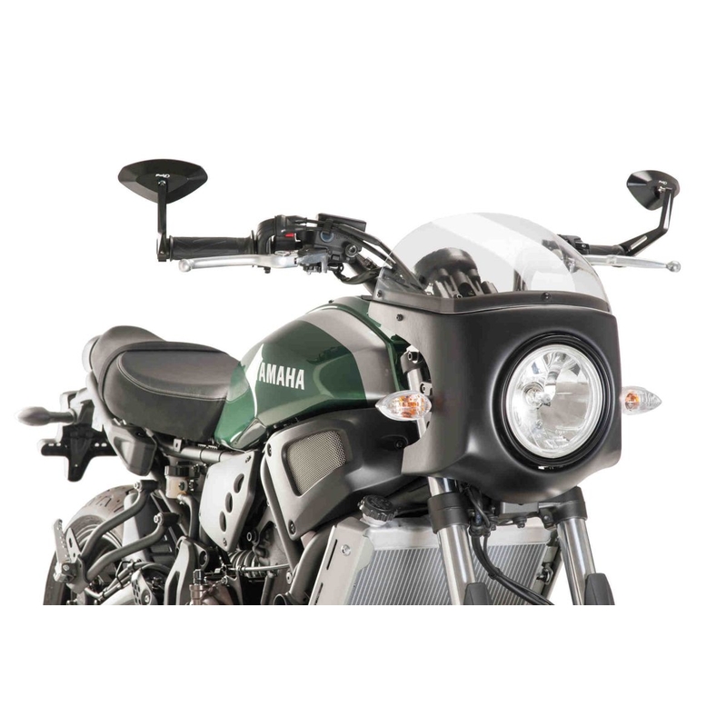 Windshield PUIG SEMI-FAIRING matt black transparent