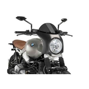 Windshield PUIG SEMI-FAIRING 9253F matt black dark smoke