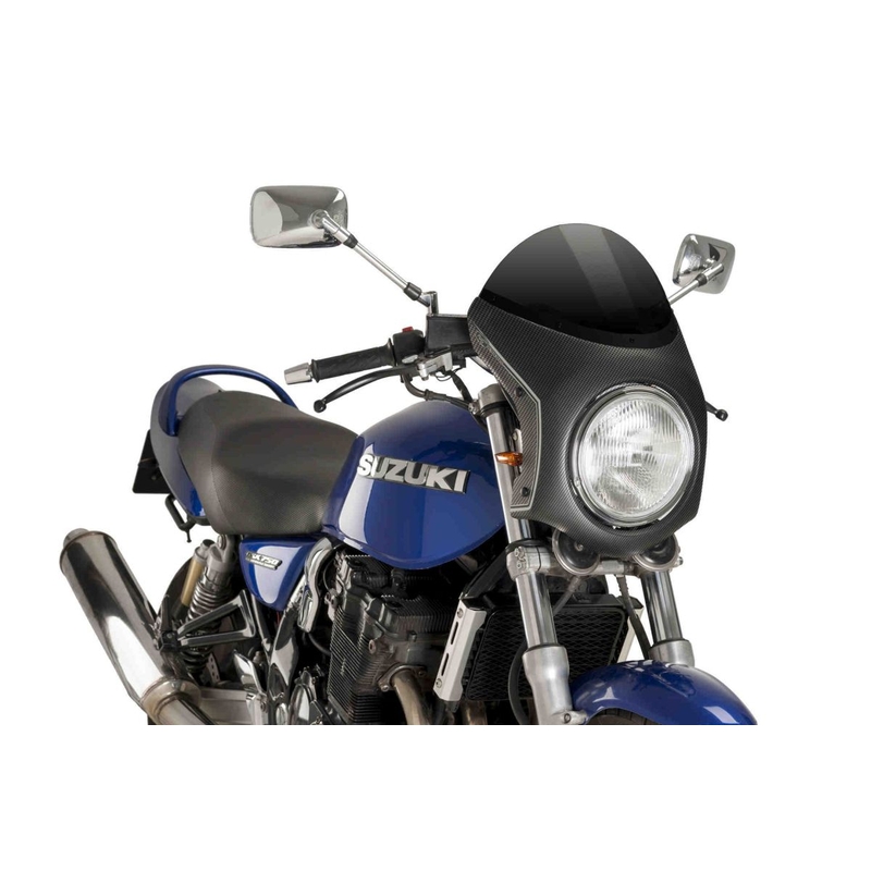 Windshield universal PUIG SEMI-FAIRING carbon look black