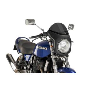 Windshield universal PUIG SEMI-FAIRING 9553F matt black dark smoke