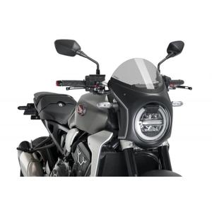 Windshield PUIG SEMI-FAIRING 3133H matt black smoke