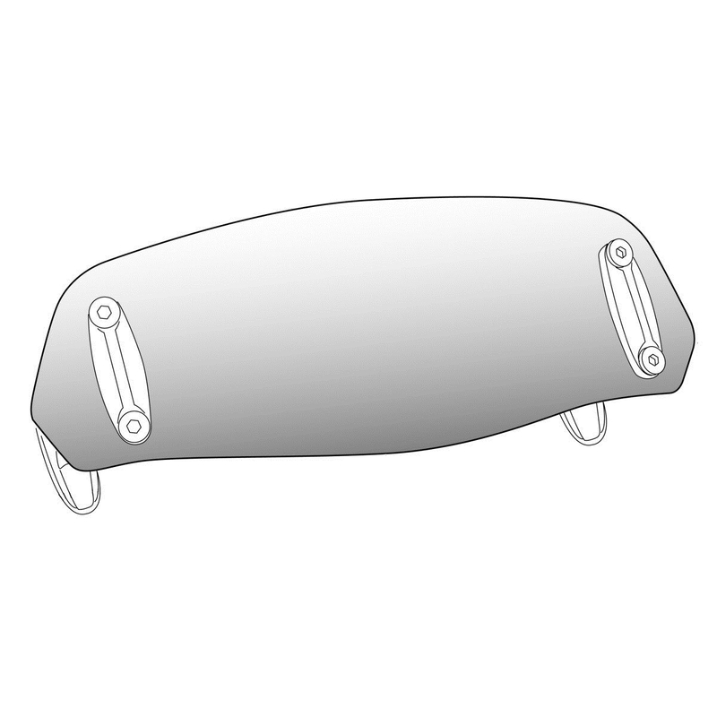 Multiadjustable visor PUIG fixed by screws smoke