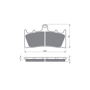 Brake pads GOLDFREN 039 S33 STREET FRONT