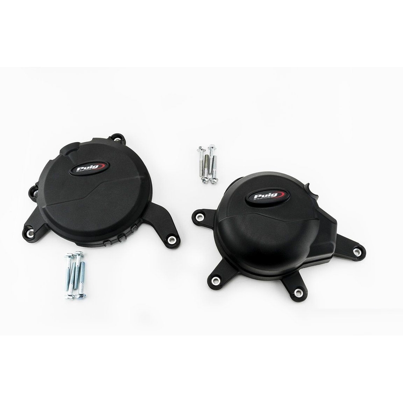  Engine protective covers PUIG black included right and left caps for KTM Duke 390 2016-2019, KTM RC 390 2017-2019