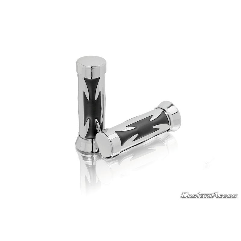 Grips CUSTOMACCES CRUZ DE MALTA stainless steel d 25,4mm