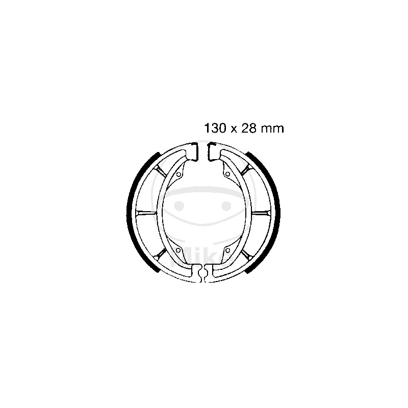 Brake shoe set EBC includings springs