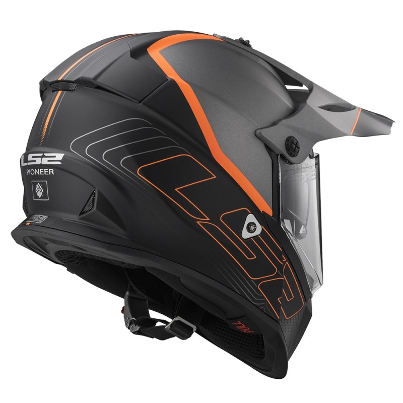 Kask LS2 MX436 Pioneer Element matowy tytanowy