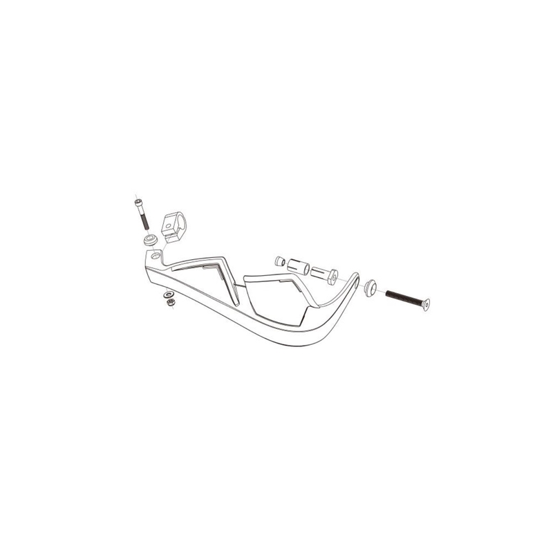 Handguard POLISPORT EVOLUTION INTEGRAL with mounting kit (?22 mm) white