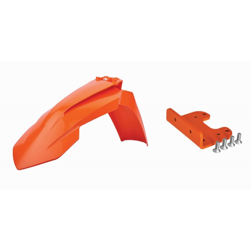 Front fender POLISPORT with adaptor orange KTM 16