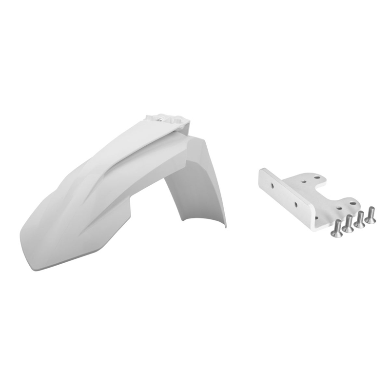 Front fender POLISPORT with adaptor white