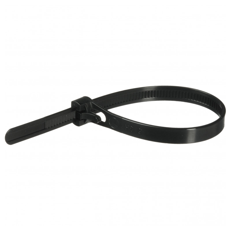 Reusable zip tie POLISPORT 12 pcs black