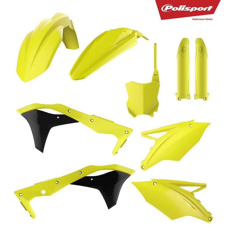 Plastic body kit POLISPORT Flo yellow