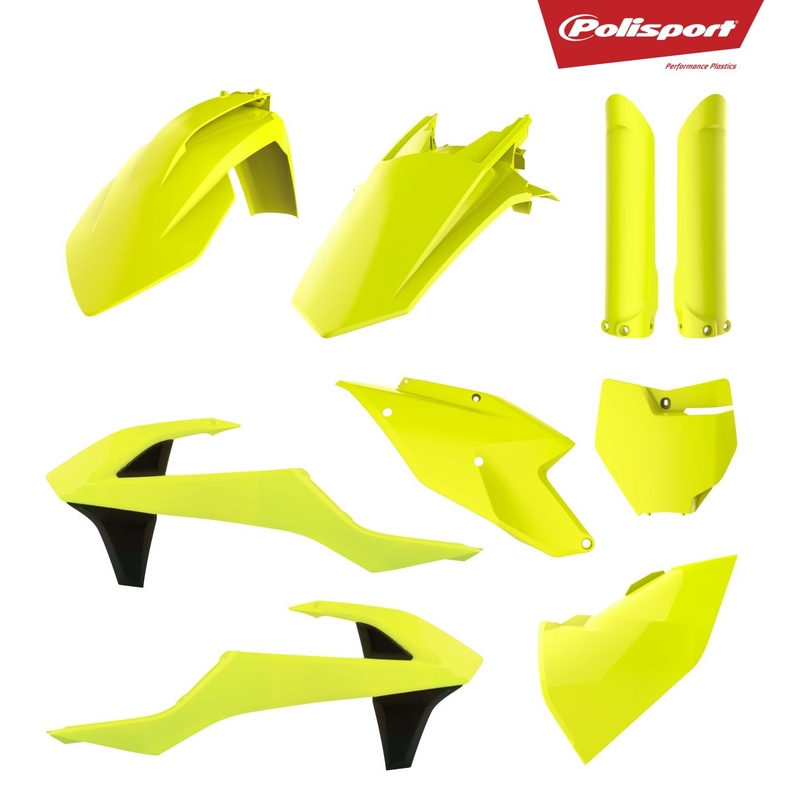 Plastic body kit POLISPORT Flo yellow