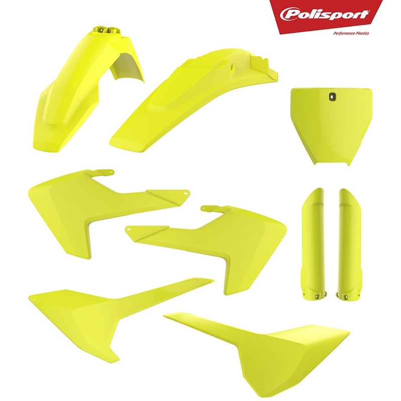 Plastic body kit POLISPORT Flo yellow