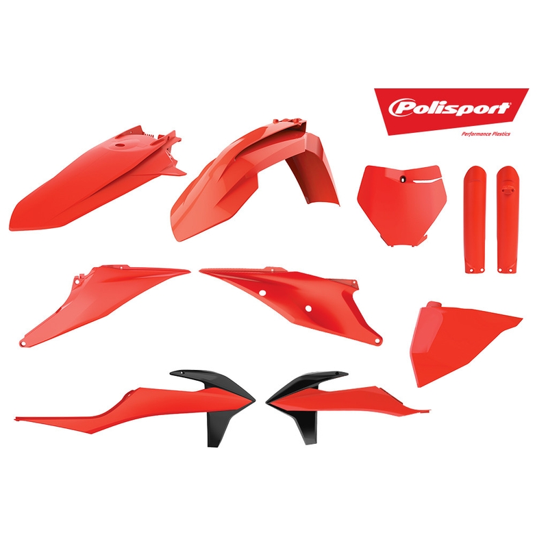 Plastic body kit POLISPORT Orange Flo