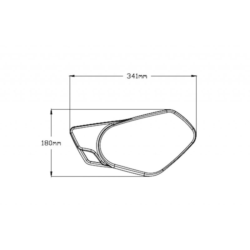Side panels PUIG RETRO matt black without supports