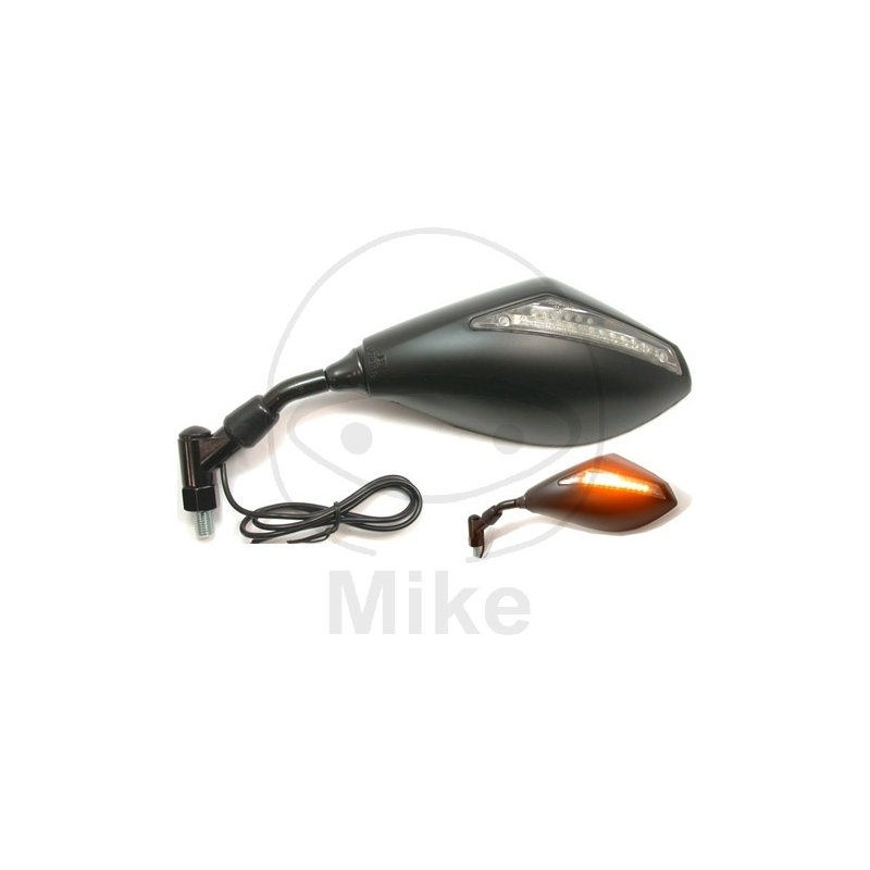 Rear view mirror with integral indicatnebo JMT Black left