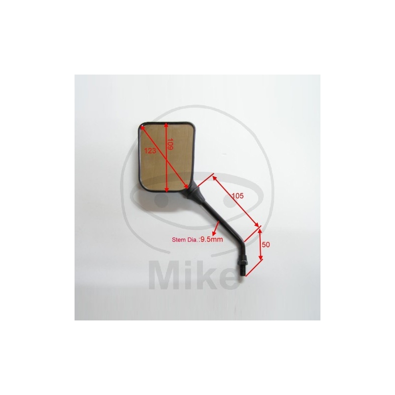 Rear view mirror JMT Black left
