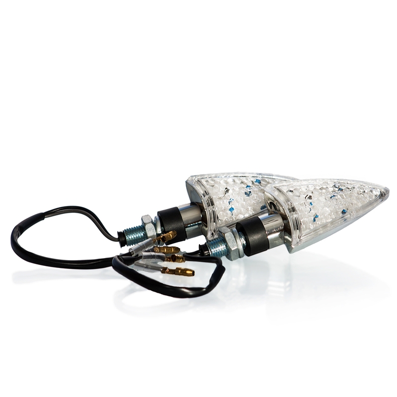 LED flasher lights MOTION STUFF chrome wyprzedaż