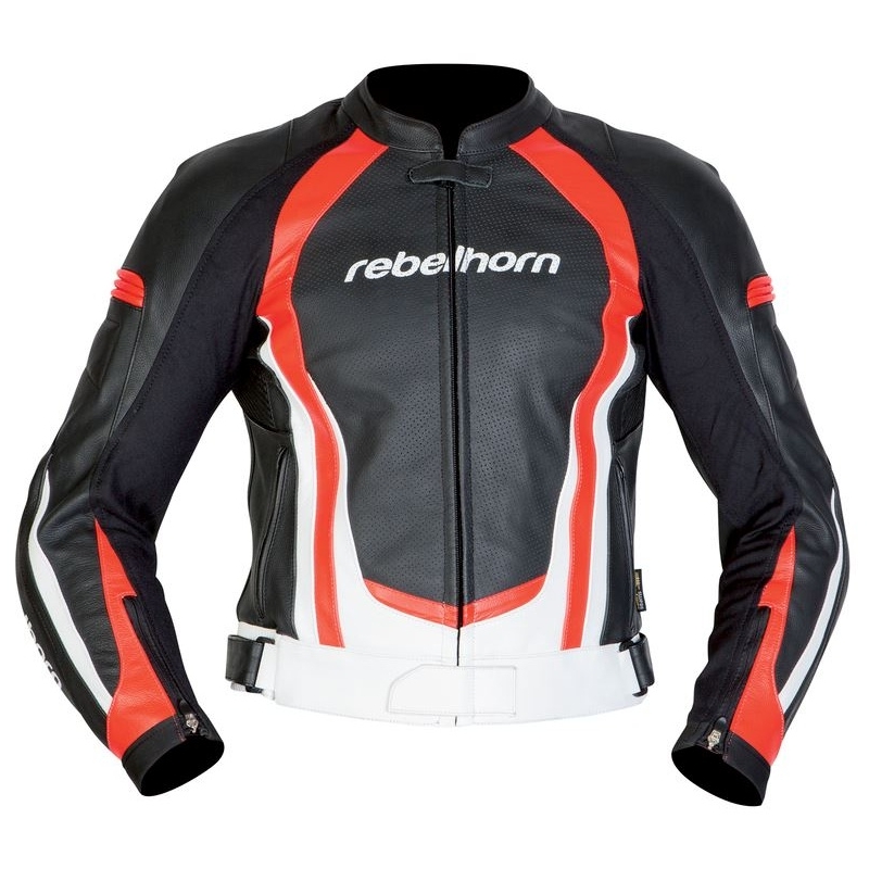 Kurtka motocyklowa Rebelhorn Piston II czarna / biała / czerwona