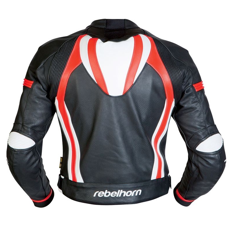 Kurtka motocyklowa Rebelhorn Piston II czarna / biała / czerwona