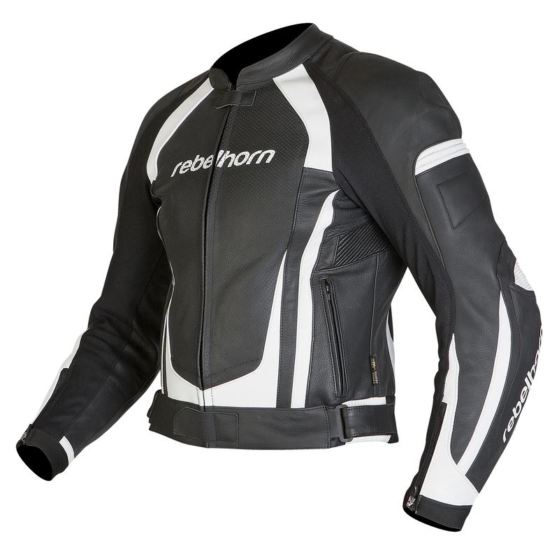Kurtka motocyklowa Rebelhorn Piston II czarna / biała