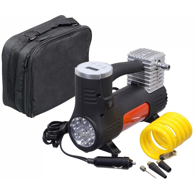 Sprężarka 12V POWER BULL cyfrowa z lampą