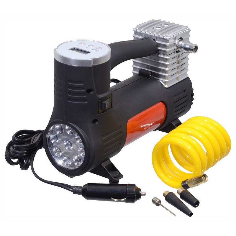 Sprężarka 12V POWER BULL cyfrowa z lampą