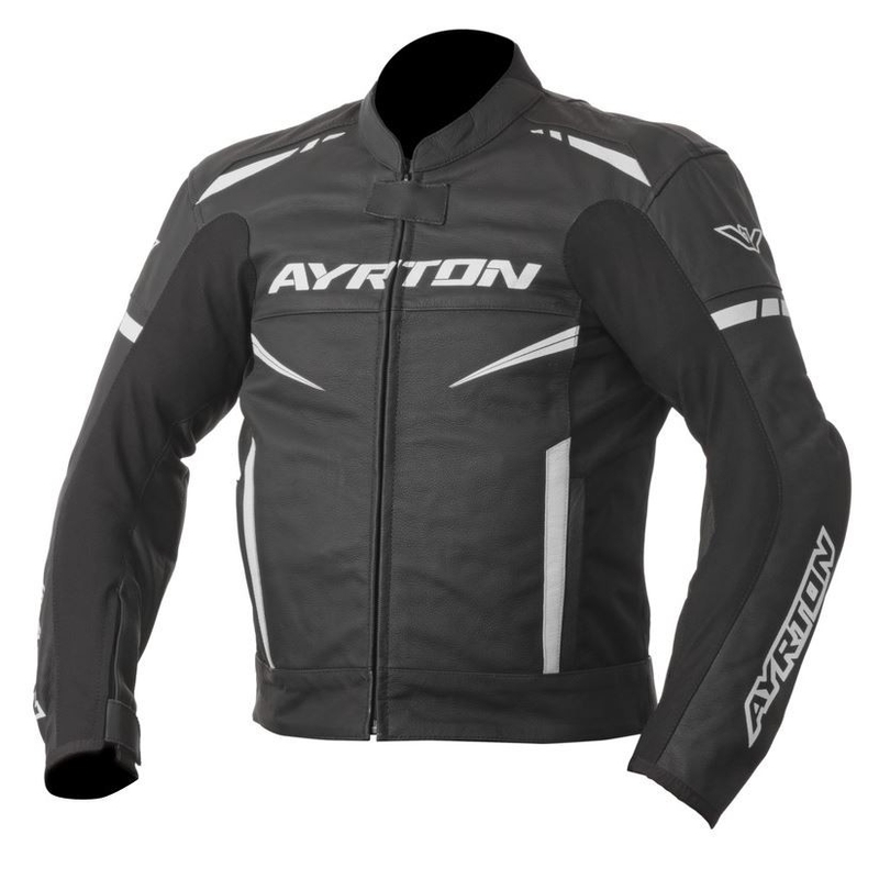 Skórzana kurtka motocyklowa Ayrton Raptor czarno-biała wyprzedaż