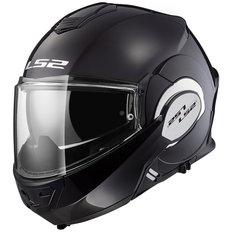 Kask z podnoszoną szczęką LS2 FF399 Valiant czarny połysk wyprzedaż
