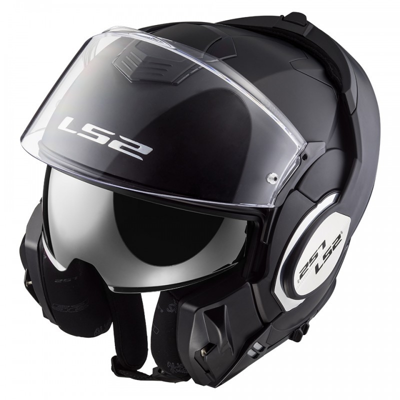 Kask z podnoszoną szczęką LS2 FF399 Valiant czarny połysk wyprzedaż
