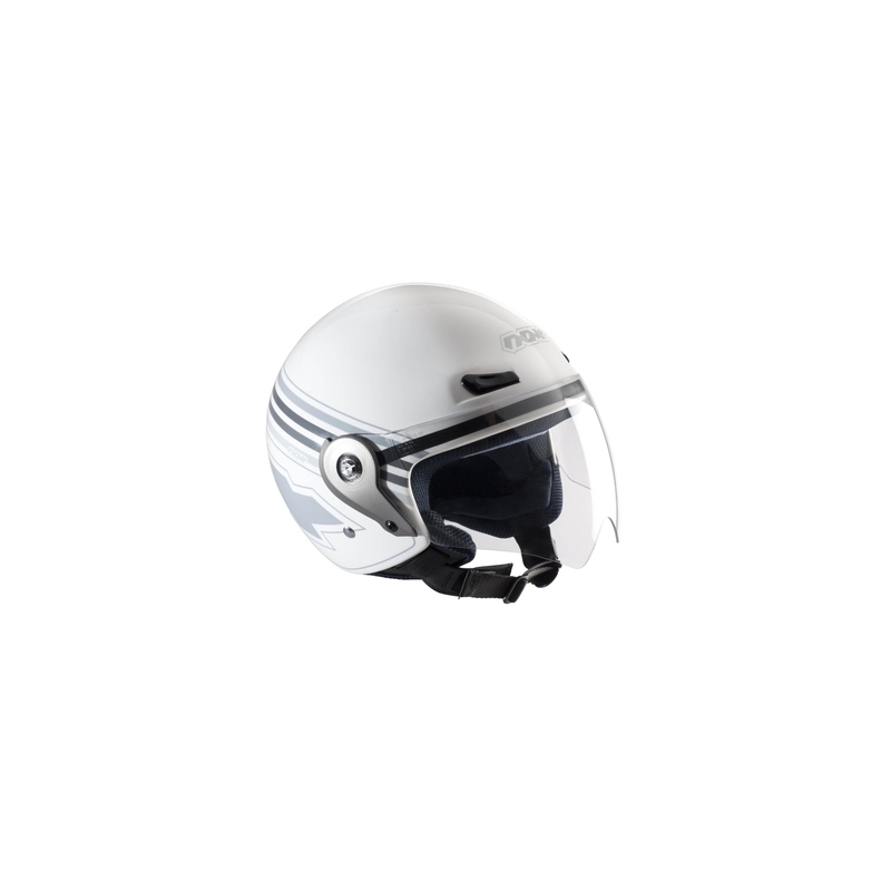 Kask na motocyklu otworzył Nox N606 biały - XL vel.