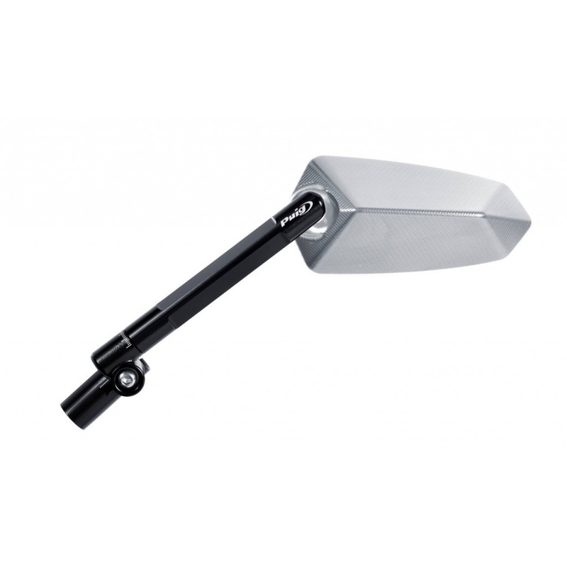 Rear view mirror PUIG F1.1. anodized aluminium / black left