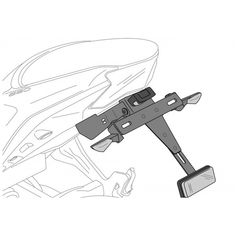 Adjustable license support PUIG black