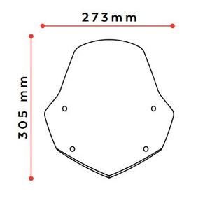 Windshield PUIG NEW GEN. SPORT 3767F dark smoke