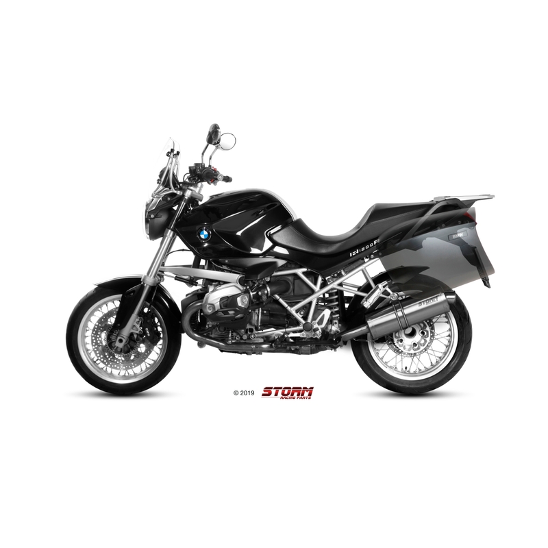 Silencer STORM OVAL Stainless Steel for BMW R 1200 R / RS 2011-2014