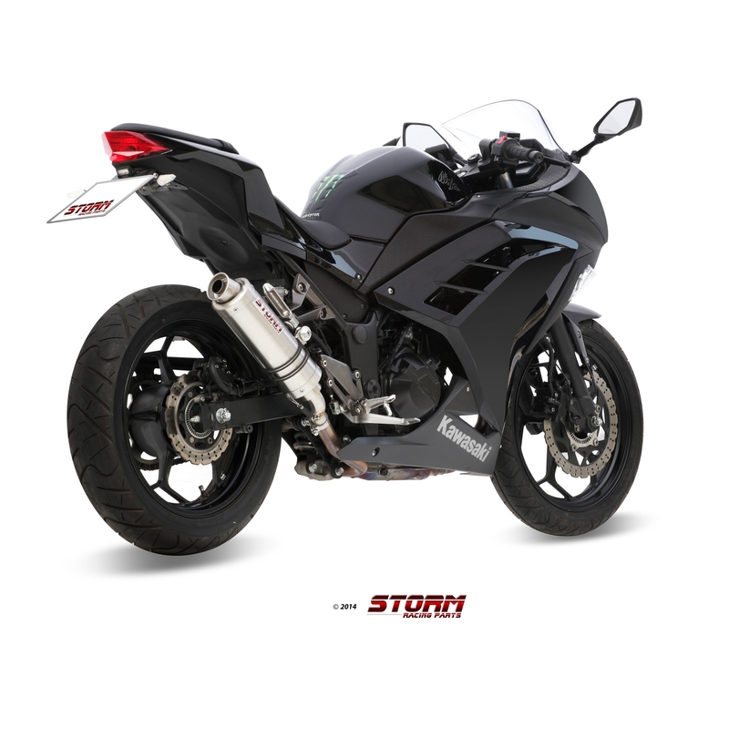 Silencer STORM GP Stainless Steel for KAWASAKI Z 300 2015-2016, KAWASAKI EX Ninja 300 2013-2016