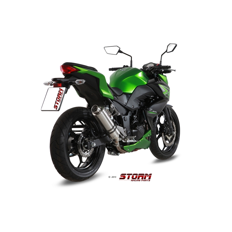 Silencer STORM GP Stainless Steel for KAWASAKI Z 300 2015-2016, KAWASAKI EX Ninja 300 2013-2016