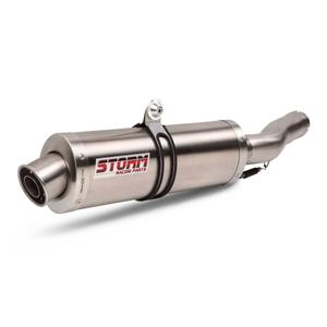 Full exhaust system 2x1 STORM OVAL K.041.LX1 Stainless Steel