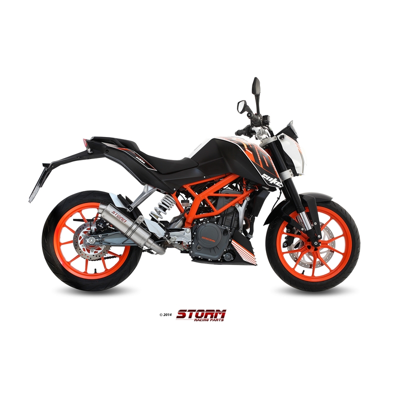 Full exhaust system 1x1 STORM GP Stainless Steel for KTM Duke 390 2013-2016