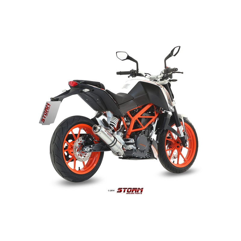 Full exhaust system 1x1 STORM GP Stainless Steel for KTM Duke 390 2013-2016