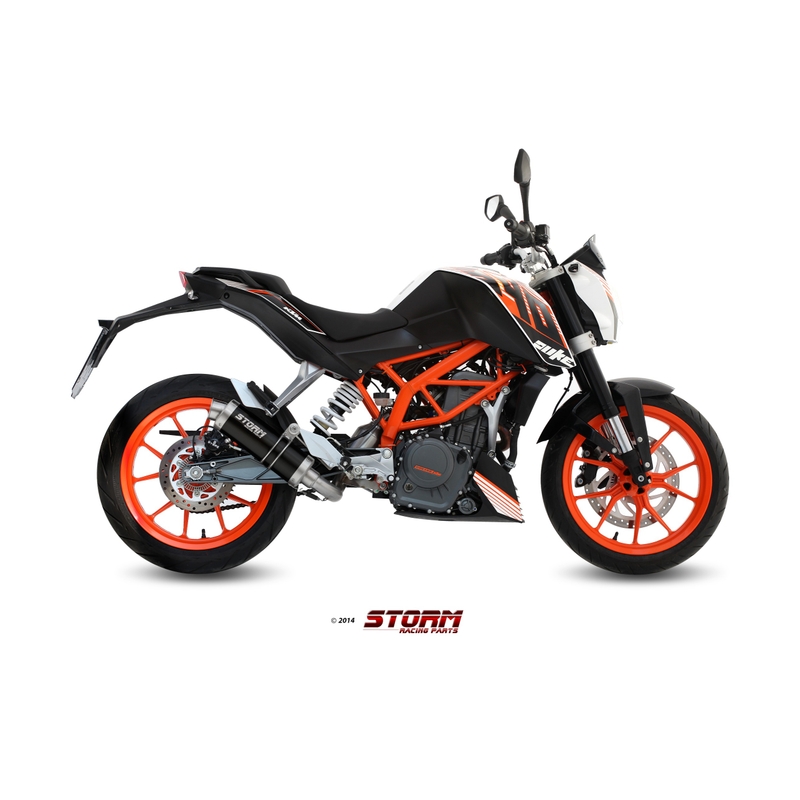 Full exhaust system 1x1 STORM GP Steel black for KTM Duke 390 2013-2016