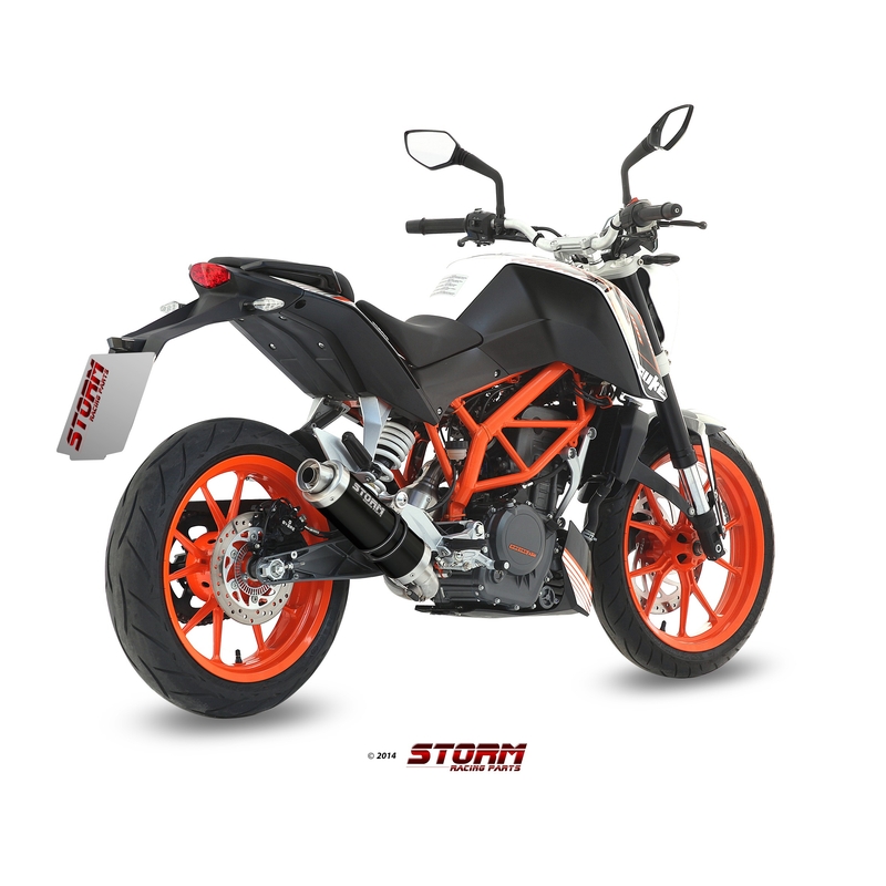 Full exhaust system 1x1 STORM GP Steel black for KTM Duke 390 2013-2016