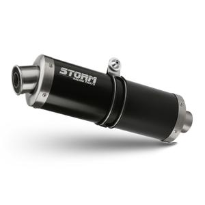 2 silencers kit STORM OVAL KT.013.LX1B Steel black