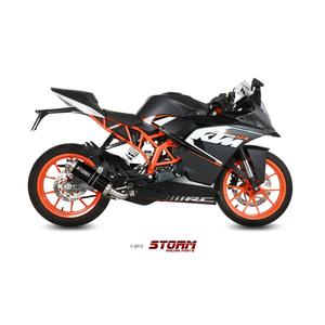 Full exhaust system 1x1 STORM GP KT.016.LXSB Steel black