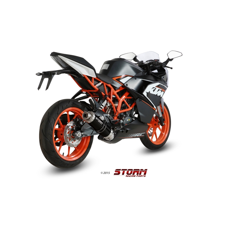 Full exhaust system 1x1 STORM GP Steel black for KTM RC 125 2014-2016